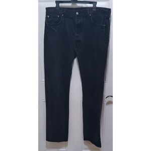 Vintage 90s Levis 501 Jeans Mens 36x34(actual) Black Button Fly Denim Dark Wash